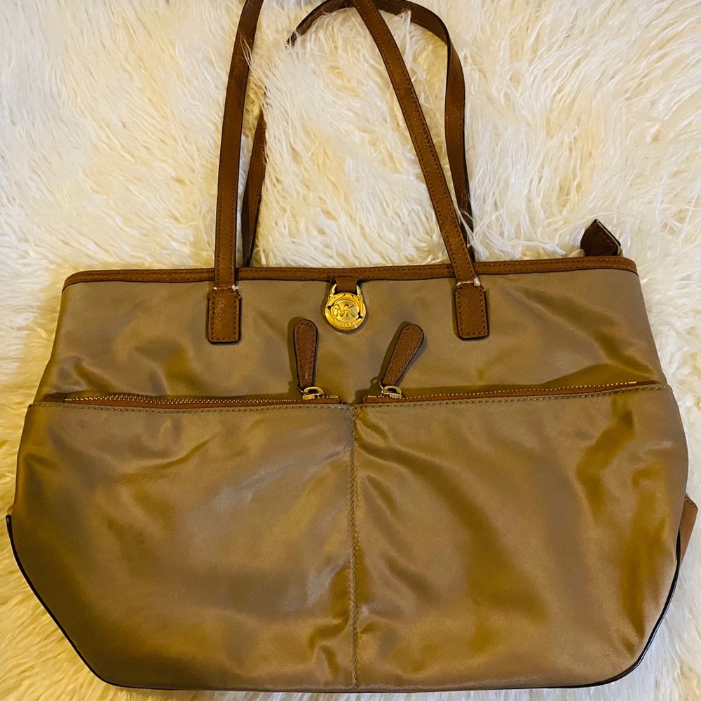 Michael Kors Tan Nylon Tote